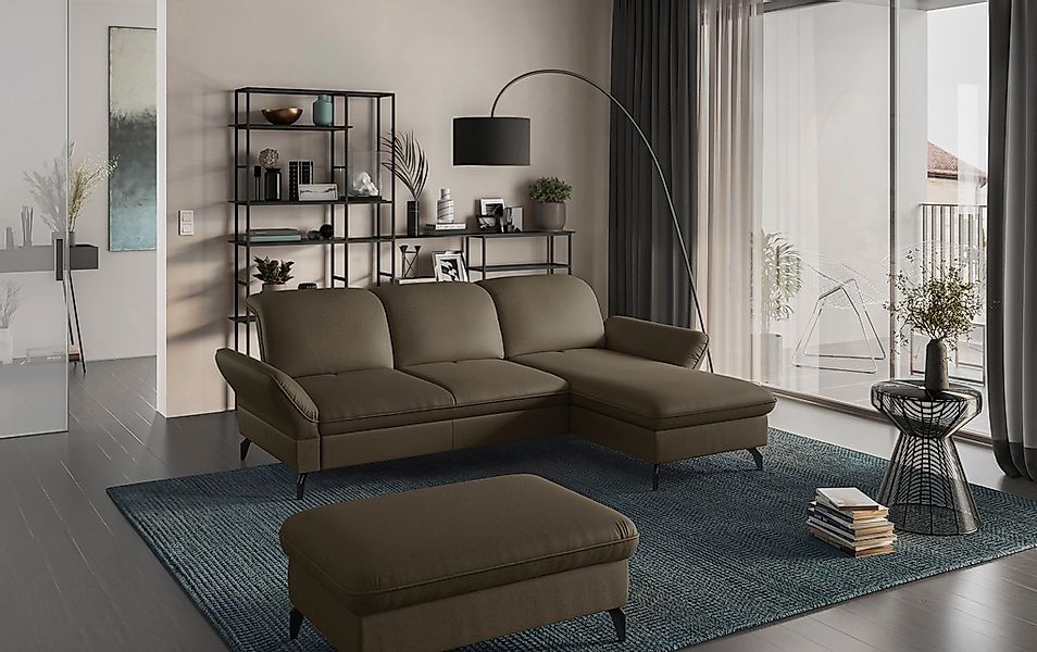 sit&more Ecksofa »Leandro L-Form«, Wahlweise mit Bett-, Kopfteil - und Arml günstig online kaufen