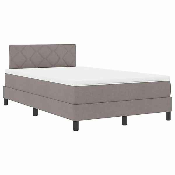 vidaXL Boxspringbett mit Matratze Taupe 120 x 190 cm Stoff 3342272 günstig online kaufen