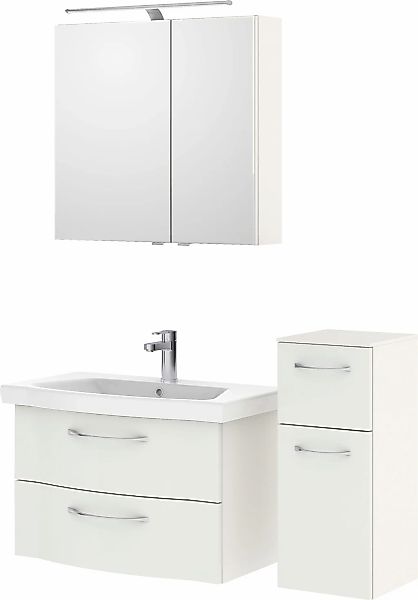 Saphir Badmöbel-Set "6005 Sprint 3-teilig, Keramik-Waschtisch mit LED-Spieg günstig online kaufen