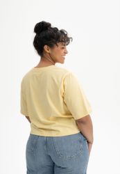 MELA Kurzarmshirt Cropped T-Shirt DESNA Rippbündchen günstig online kaufen