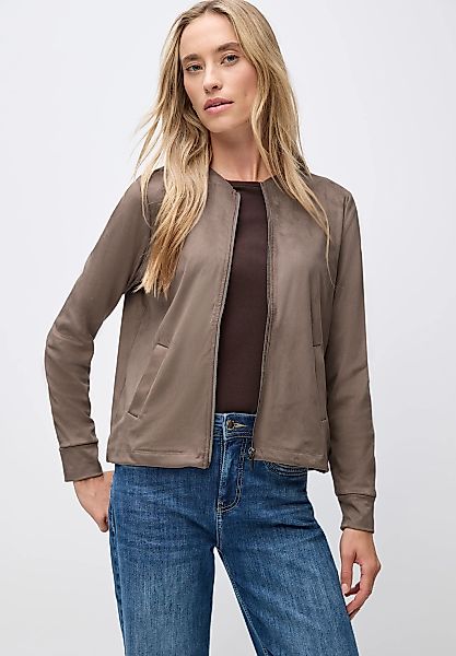 STREET ONE Lederimitatjacke, ohne Kapuze, mit Rundhalsausschnitt günstig online kaufen