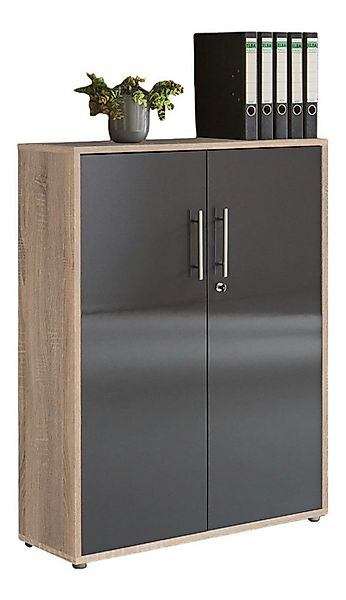 moebel-dich-auf Aktenschrank TABOR niedrig (abschließbar, Metallgriffe, 3 F günstig online kaufen