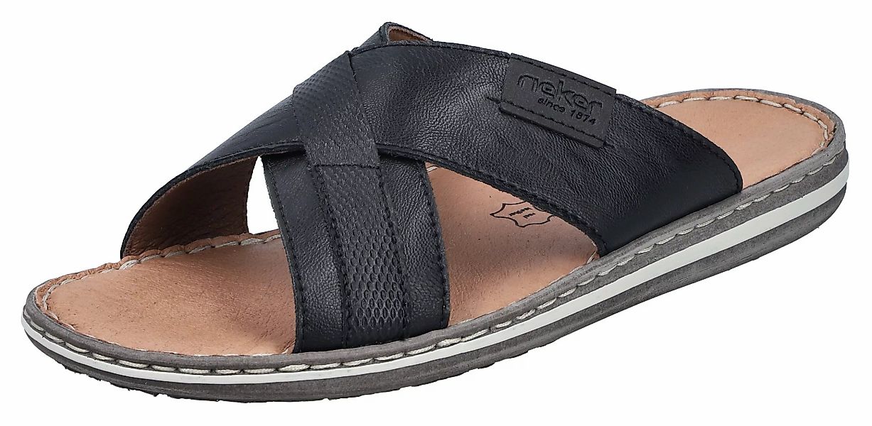 Rieker Pantolette, Sommerschuh, Strandschuh, Schlappen, Hausschuh mit Label günstig online kaufen