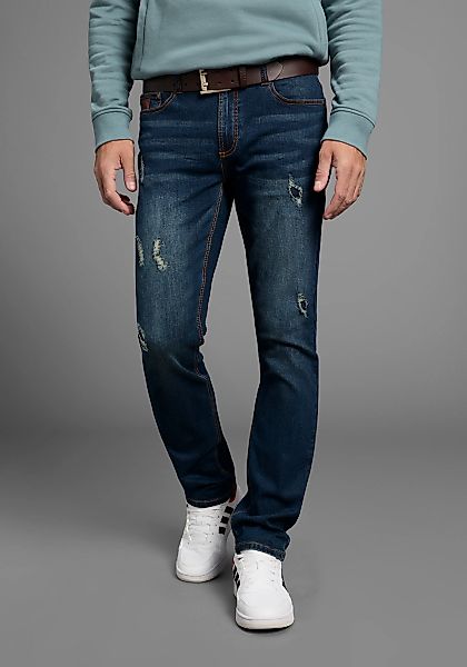 Bruno Banani Straight-Jeans "Hutch", gerade Beinform, teilweise mit modisch günstig online kaufen