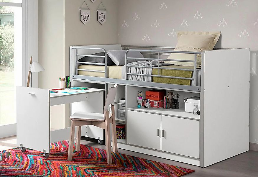 Vipack Hochbett "Bonn, viel Funktion auf kleinem Raum, mit pflegeleichter O günstig online kaufen
