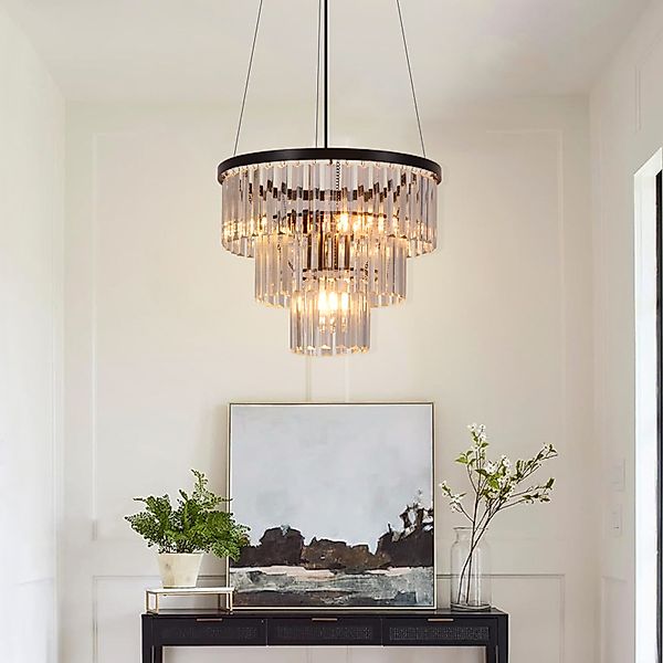Nettlife Pendelleuchte Kristall Modern Wohnzimmer 3 günstig online kaufen