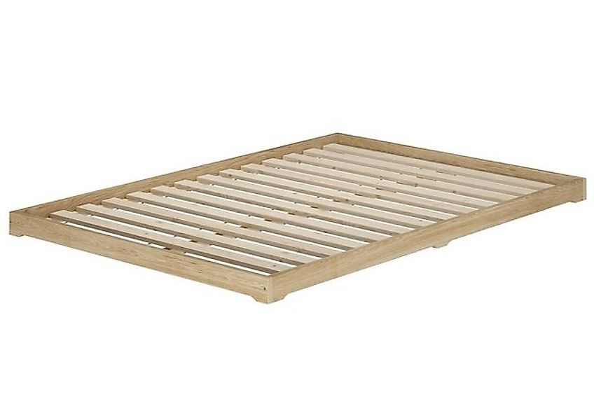 ERST-HOLZ Bett Loftbett Futon Massivholz Niedrig Esche Geölt 120 x 200, Esc günstig online kaufen