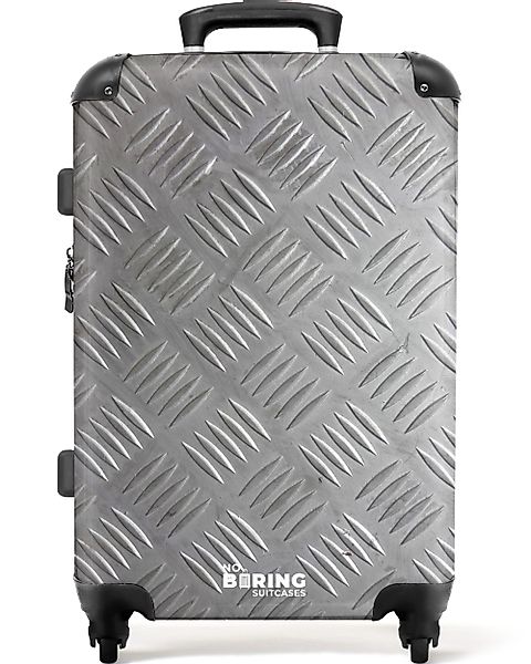 NoBoringSuitcases.com© Hartschalen-Trolley Metallplatte mit geriffeltem Rel günstig online kaufen