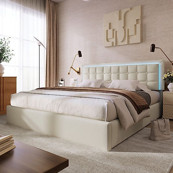 STILVORA Polsterbett 160x200 Bettgestell Doppelbett mit günstig online kaufen