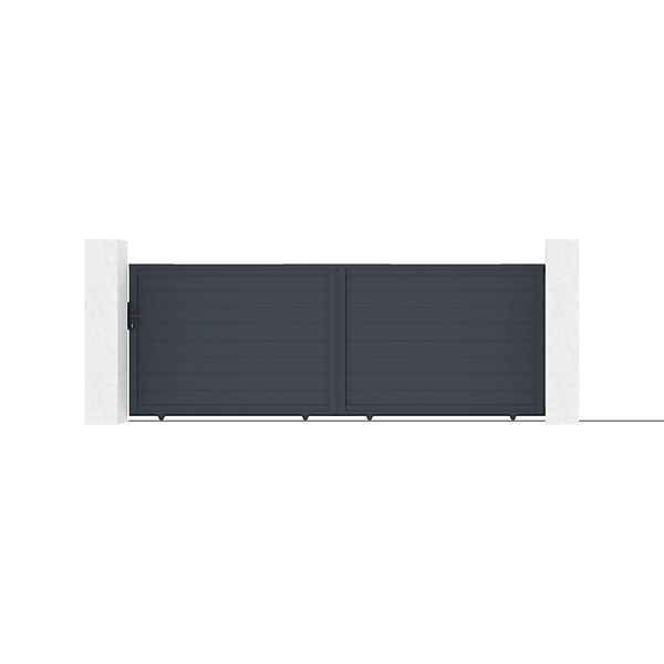 Casanoov Schiebetor 4M Eiger H 140Cm & 2 Pfosten H 166Cm Aluminium Grau günstig online kaufen