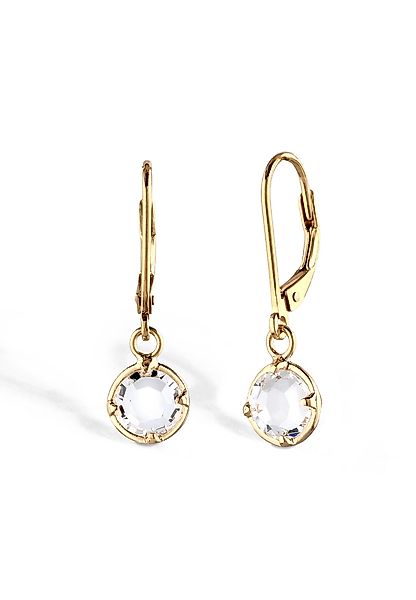 Elli Ohrhänger-Set Ohrhänger Glas Kristalle Weiß günstig online kaufen