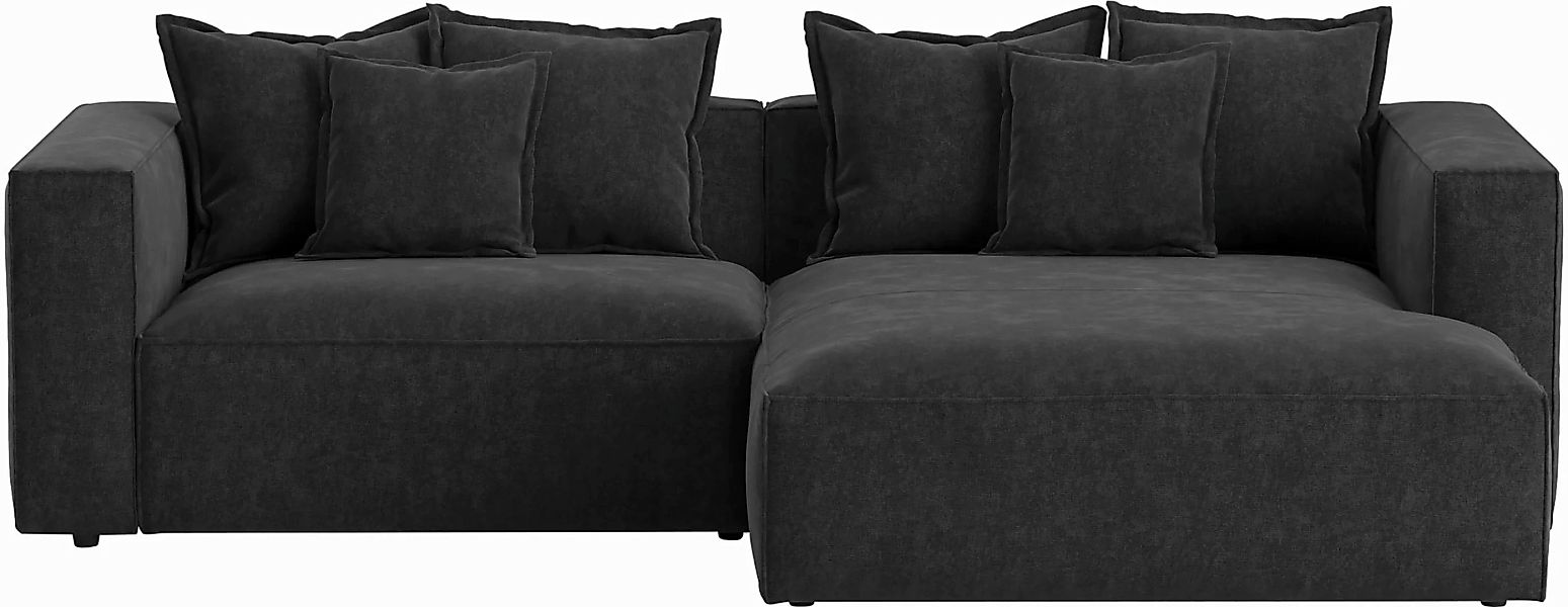 INOSIGN Ecksofa "Cowboy L-Form", mit 6 Kissen, kubisches Sofa günstig online kaufen