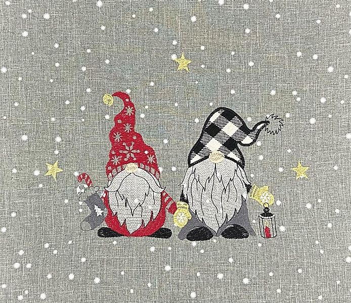 texpot Tischdecke Stickerei Wichtel Winter Weihnachten günstig online kaufen