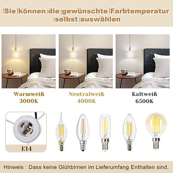 Nettlife Pendelleuchte Holz Esstisch 1/3 Flammig günstig online kaufen