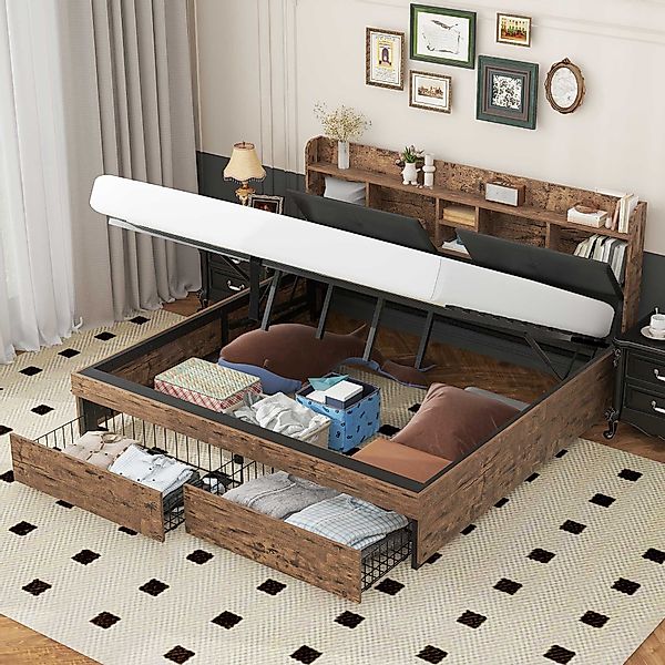 BlingBin Holzbett Metallbett Hydraulikbett Jugendbetten Doppelbett günstig online kaufen