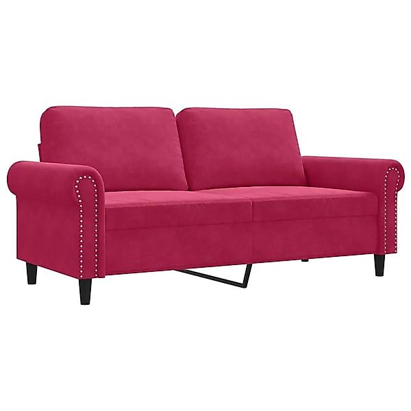 vidaXL 2-Sitzer-Sofa Weinrot 140 cm Samt 359533 günstig online kaufen