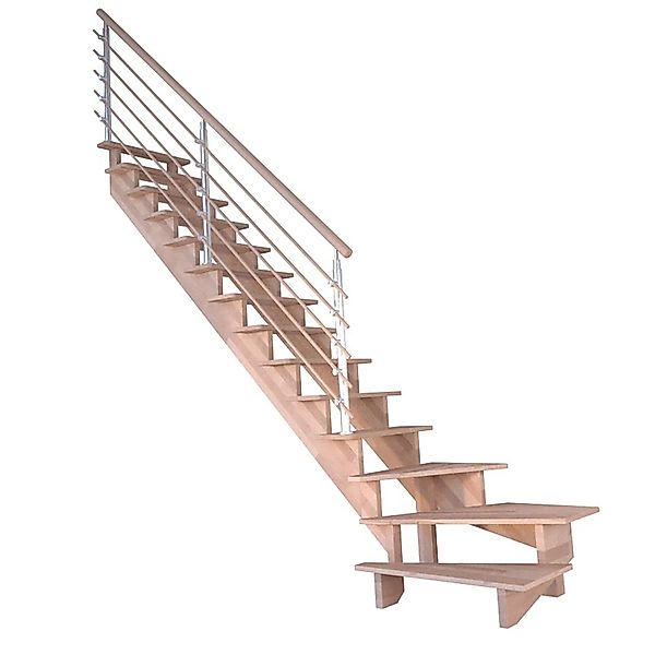 Treppe Lindos Pro Buche Gew. L 80 cm Design-Geländer-Holzstäbe FSC® günstig online kaufen