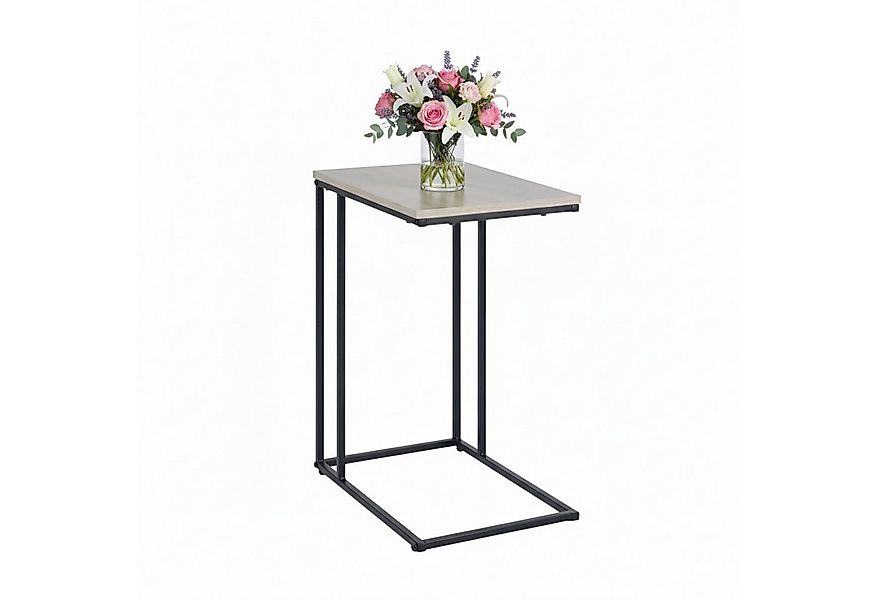 relaxdays Beistelltisch in C Form, Schwarz-Grau günstig online kaufen