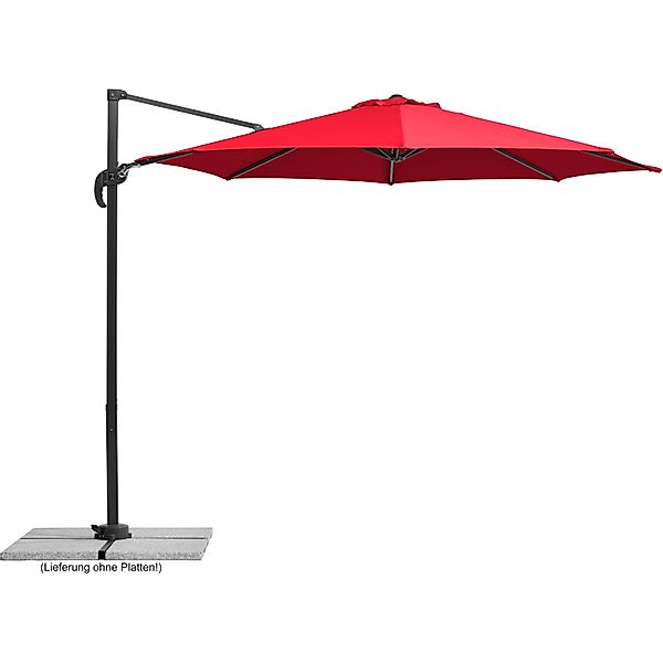 Schneider Ampelschirm Ø 300 cm Rot mit Dreh- & Neigungsfunktion günstig online kaufen