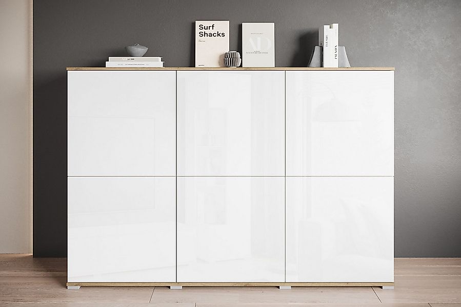 INOSIGN Highboard Kenia, moderne grifflose Hochkommode mit 6 Türen, Breite günstig online kaufen