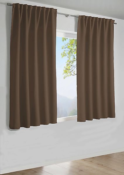 Sehlbach Gardine "Schal Dimout Uni" Schlaufen 1 Stk. tlg. mit Gardinenband günstig online kaufen