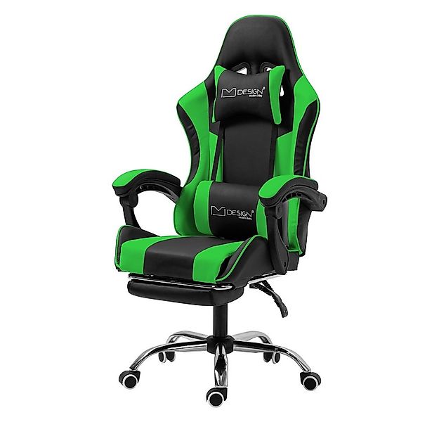 ML-DESIGN Bürostuhl Massage Drehstuhl mit Armlehne, Kopfstütze, Ledenkissen günstig online kaufen