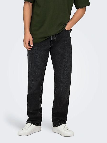 ONLY & SONS Regular-fit-Jeans "ONSEDGE STRAIGHT BROMO 0017 DOT DNM NOOS" günstig online kaufen