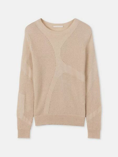 GOBI Cashmere Rundhalspullover Naturfarbe Leichter Kaschmir Pullover mit R- günstig online kaufen