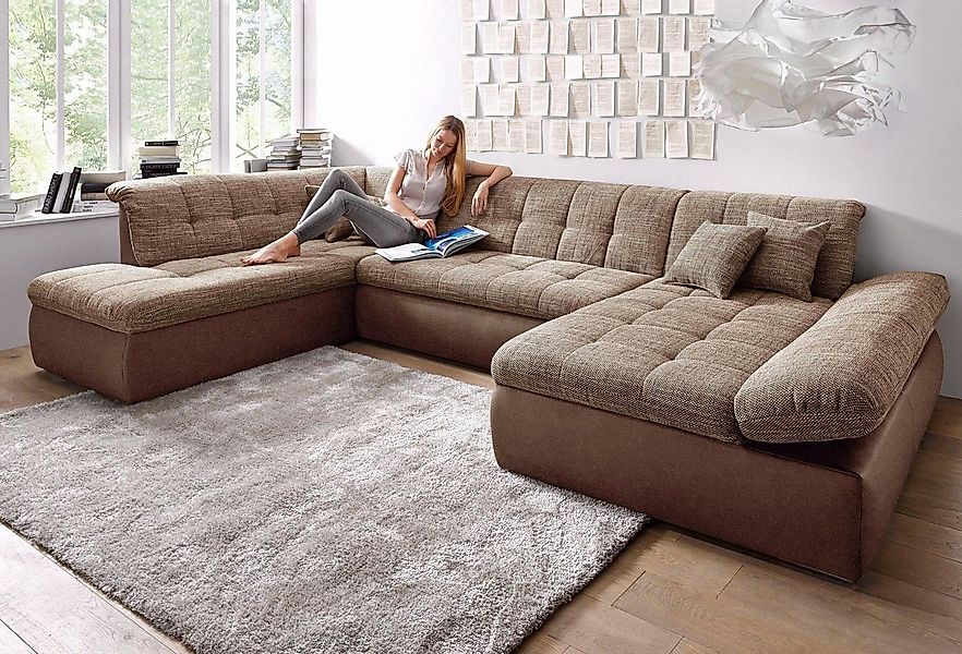 DOMO collection Wohnlandschaft "Moric U-Form, auch in Cord, Breite 353cm, v günstig online kaufen