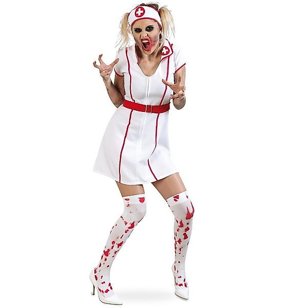 Fries Kostüm Krankenschwester Kostüm Kleid mit Gürtel und Haube Karneval Fa günstig online kaufen