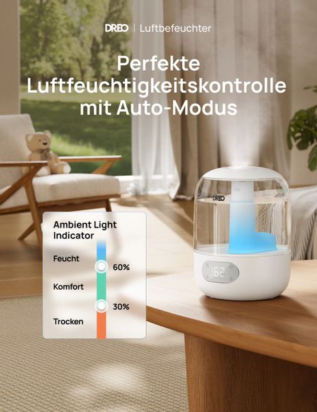 Dreo Luftbefeuchter 3L Top-Fill, 30h Laufzeit, günstig online kaufen