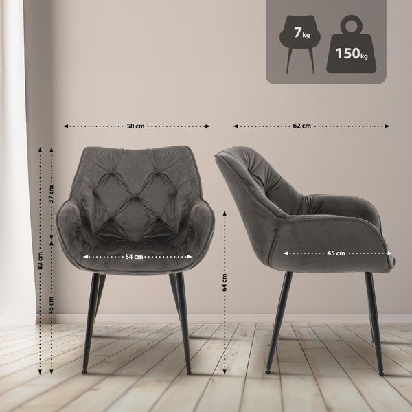 CLP Esszimmerstuhl Tanna Samt (2er Set), günstig online kaufen