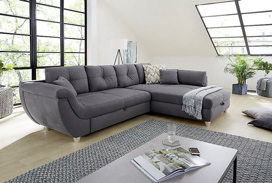Jockenhöfer Gruppe Ecksofa Maranello L-Form, B: 330 cm, mit Bettfunktion, B günstig online kaufen