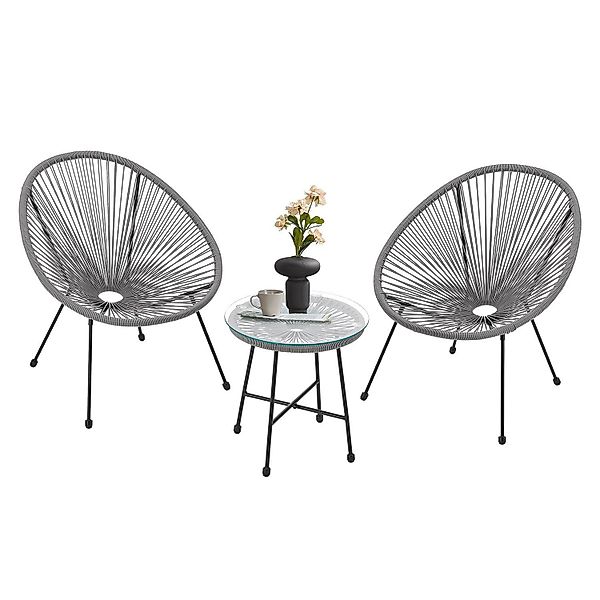 Juskys Balkonset Ostana, (3-tlg), 2 Sessel günstig online kaufen