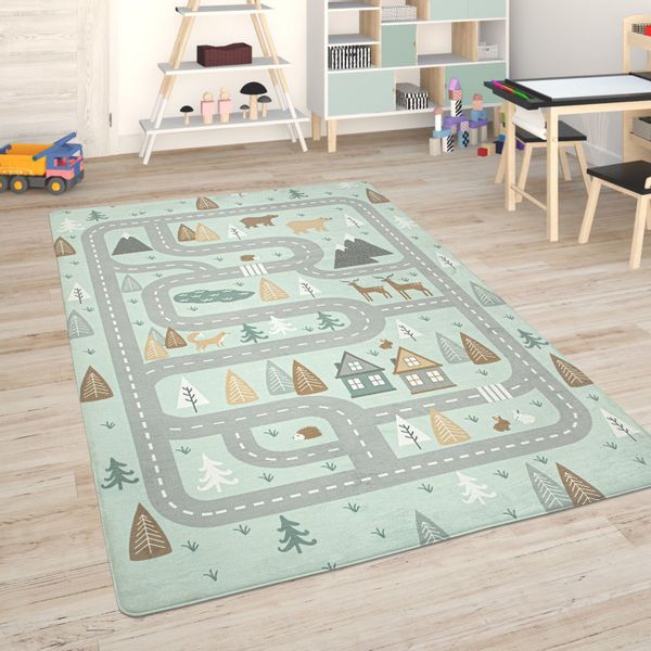Paco Home Kinderteppich "Chicos 550" rechteckig 2 mm Höhe Flachgewebe, Stra günstig online kaufen