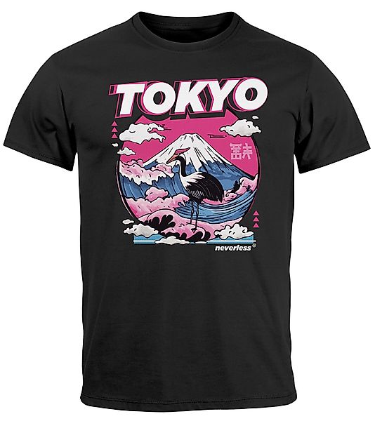 Neverless Print-Shirt Herren T-Shirt Tokyo Japan günstig online kaufen