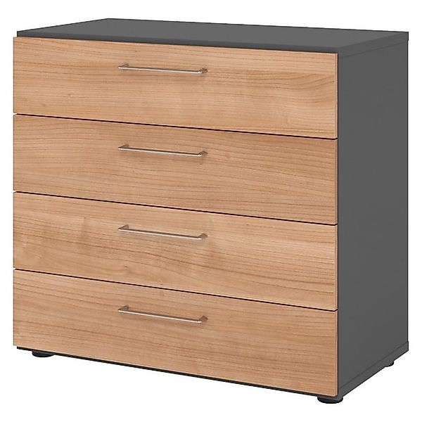 bümö Aktenschrank smart Schubladen Schrank - 4 Schübe Dekor: Graphit/Nussba günstig online kaufen