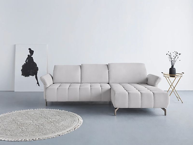 Home affaire Ecksofa "Fresh L-Form" Federkern, wahlweise Kopfteilverstellun günstig online kaufen