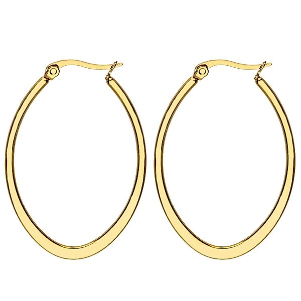 LÖB Paar Creolen Edelstahl 18K gold günstig online kaufen