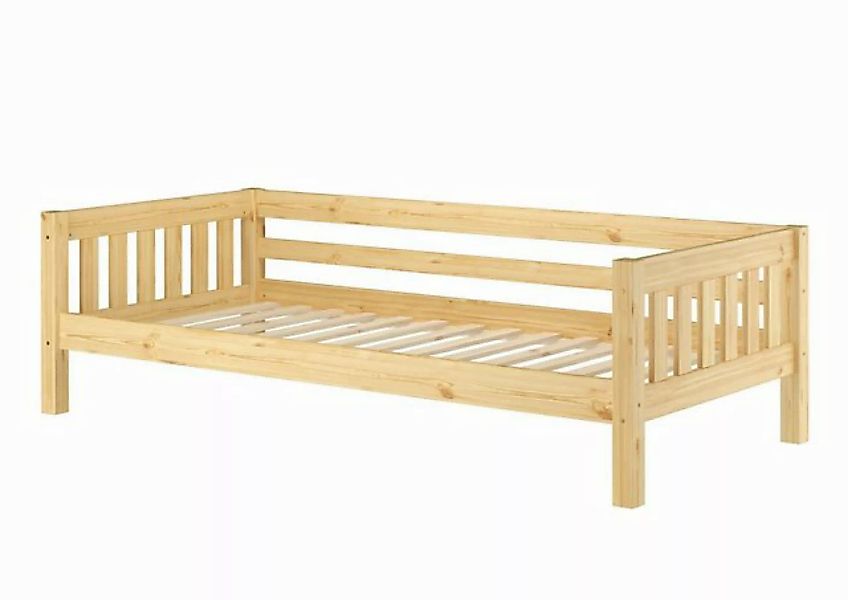 ERST-HOLZ Bett Gemütliches Kinderbett mit dreiseitiger Sicherung 90x200 cm günstig online kaufen