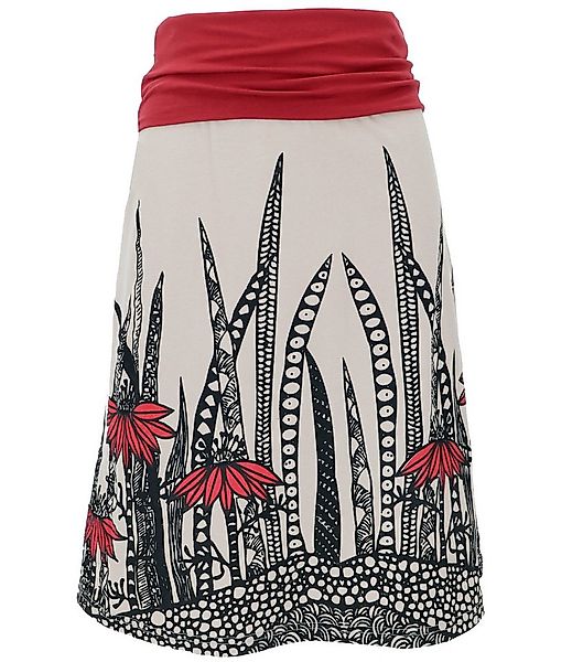 Guru-Shop Minirock Rock aus Bio-Baumwolle mit breitem Bund - chai Ethno Sty günstig online kaufen