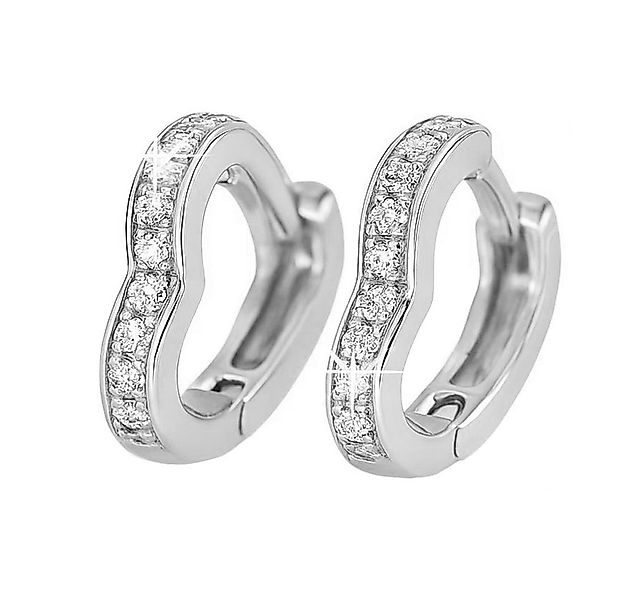 Taffstyle Paar Creolen Creolen 925 Sterling Silber Creolen Herzform Damen O günstig online kaufen