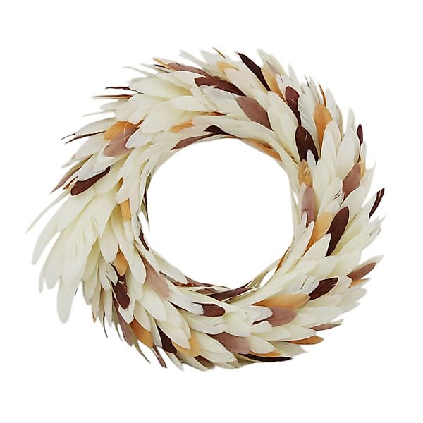 Macosa Home Dekokranz Federkranz Beige Braun günstig online kaufen