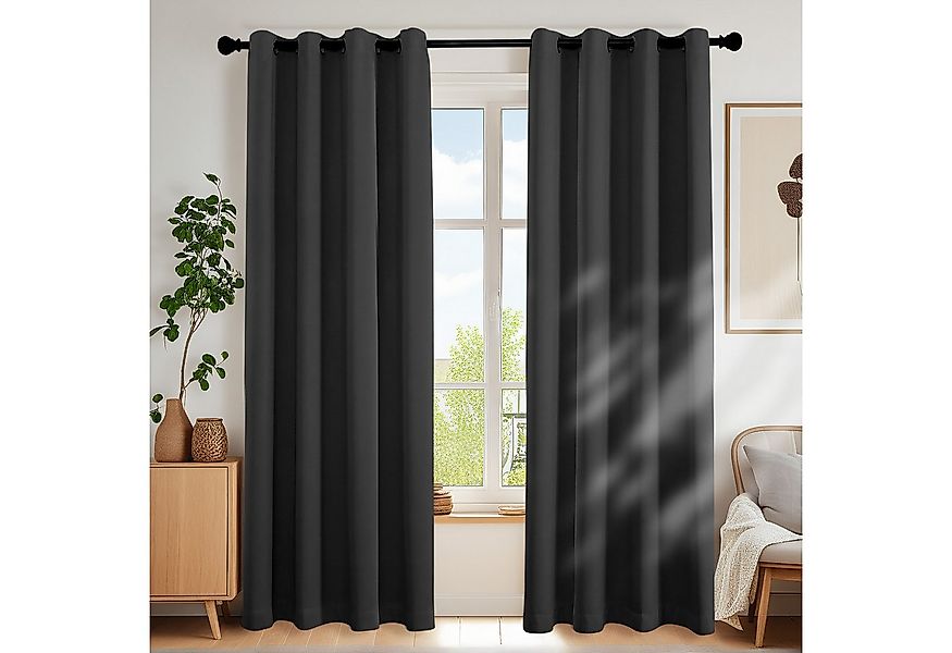 Simloveve Verdunkelungsvorhang 2er-Set Gardinen Blickdichte Thermo Vorhang günstig online kaufen