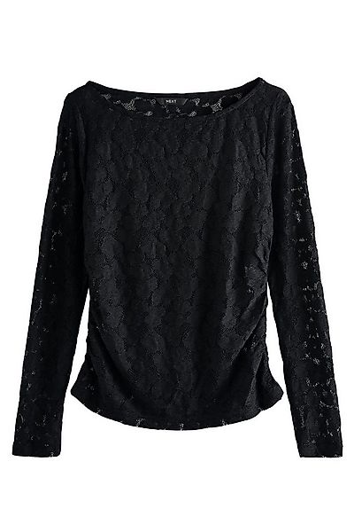 Next Langarmbluse Langarmoberteil mit U-Boot-Ausschnitt und Spitze (1-tlg) günstig online kaufen