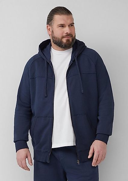 s.Oliver Allwetterjacke Sweatjacke mit Garment Dye und Kapuze im Fabricmix günstig online kaufen