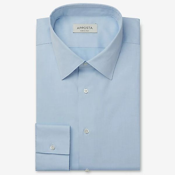 Hemd  einfarbig  hellblau 100% reine baumwolle pinpoint doppelt gezwirnt, k günstig online kaufen