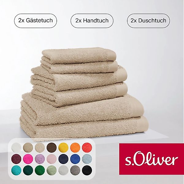s.Oliver Handtuch Set "s.Oliver, Premium Qualität, 600 gr/m²" Set 6 Stk. Wa günstig online kaufen