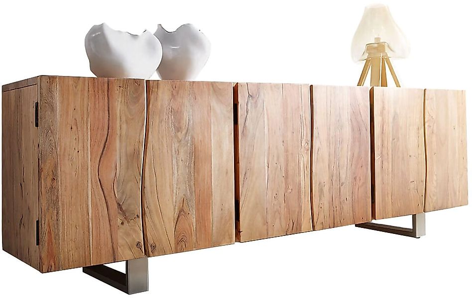 DELIFE Sideboard Live-Edge, Akazie Natur 220 günstig online kaufen