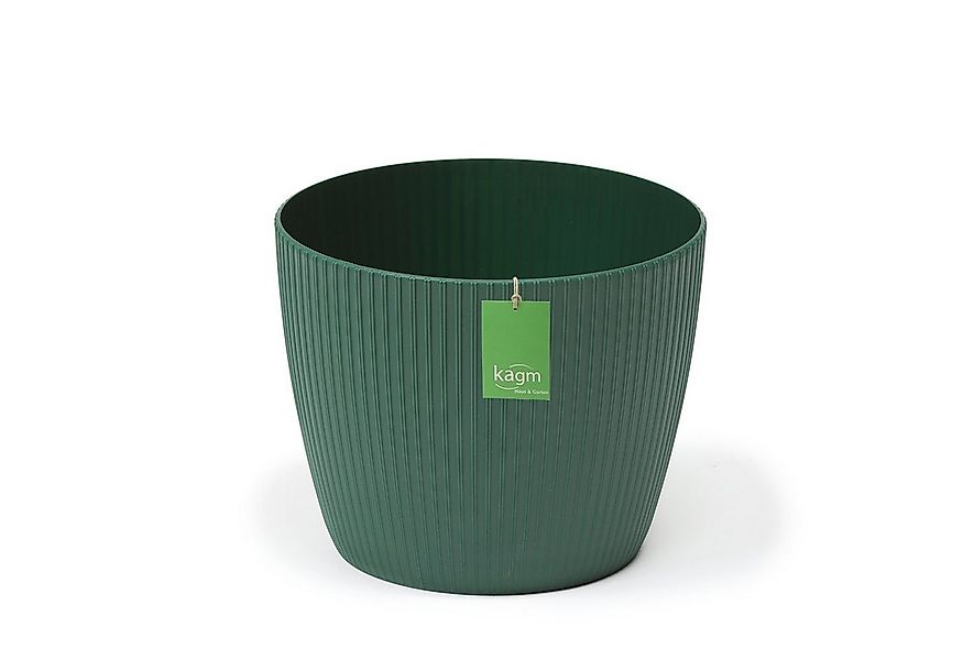 KAGM Blumentopf Übertopf Pflanztopf Rillenoptik Kunststoff UV-beständig günstig online kaufen